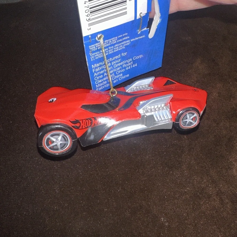 Vintage 2013 Hot Wheels Red Race Car Holiday‎ Christmas Ornament NWT